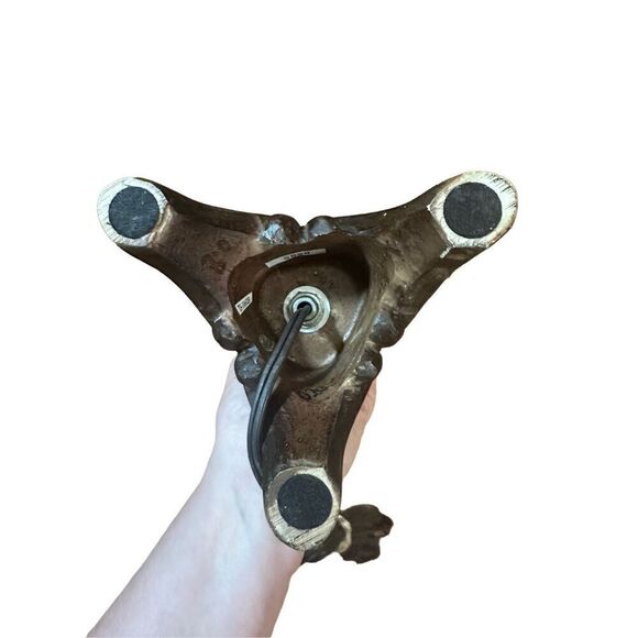 Vintage Wooden 15” desk lamp with marble accent tested/ working - Picture 2 of 8